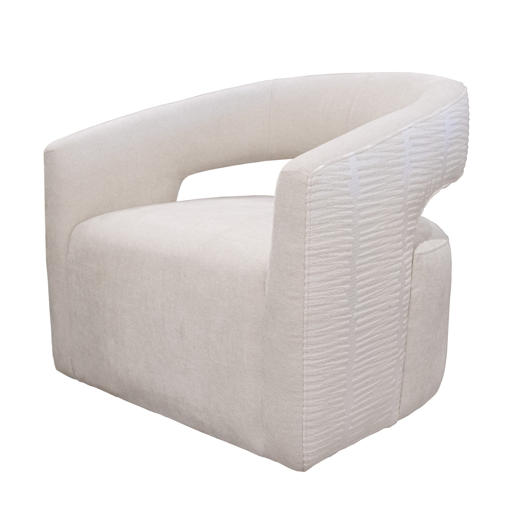 ORBIT - ELISE NATURAL Open Back Accent Swivel Chair - Parker House