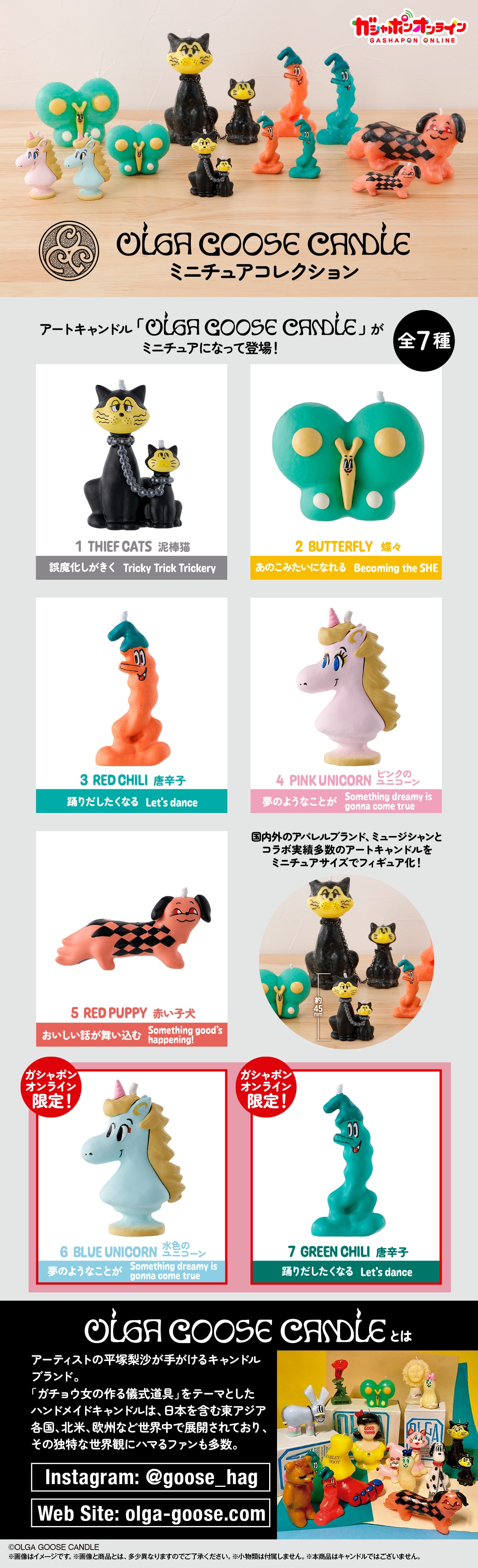 OLGA GOOSE CANDLE ミニチュアコレクション | ナムコパークス