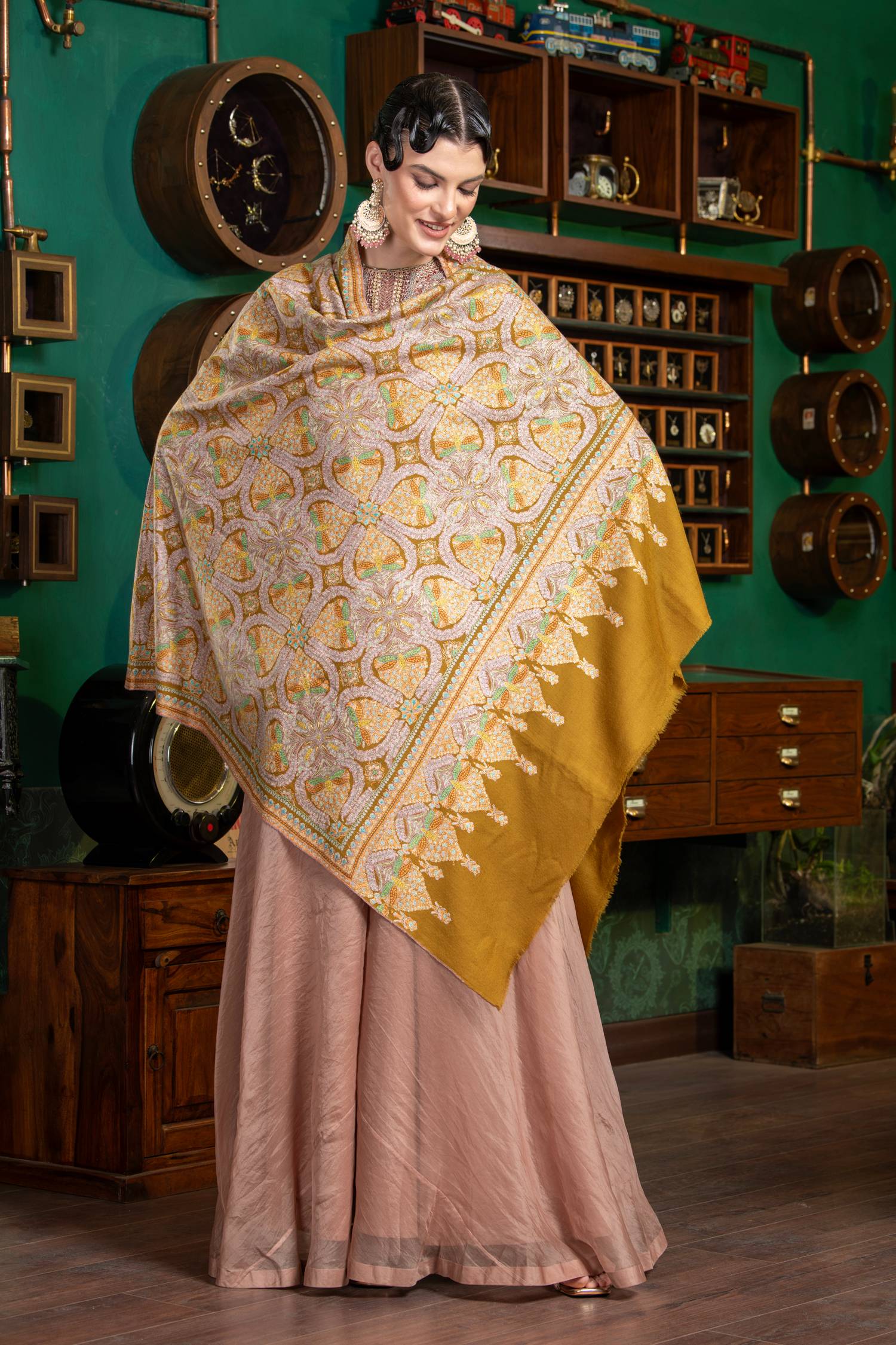 Mustard Pashmina Shawl | Pure Pashmina Shawl