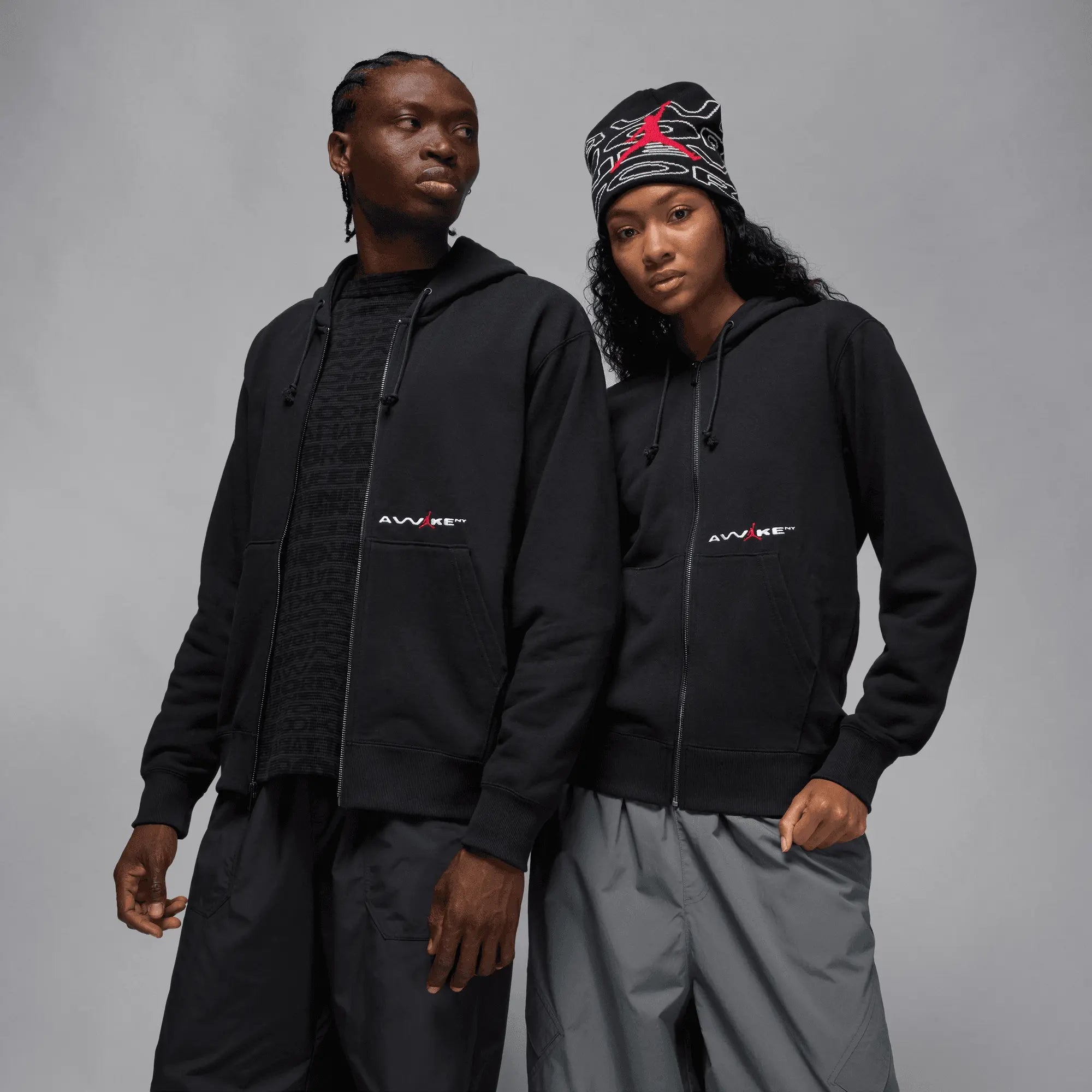 Jordan x Awake NY Full-Zip Fleece Hoodie (Black/University Red