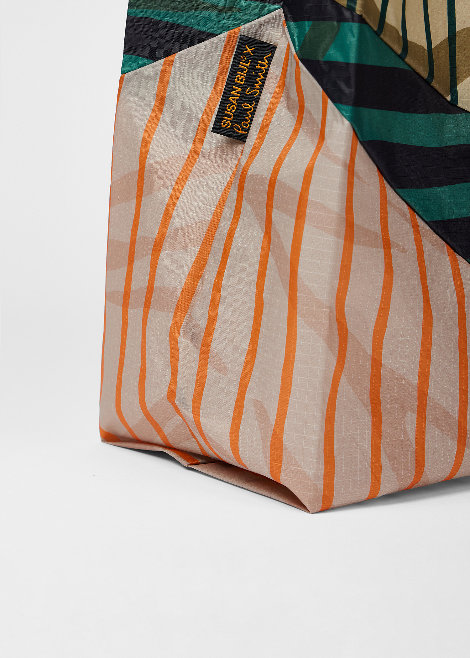 Susan Bijl x Paul Smith - Ecru Mixed-Stripe The New Shopping Bag