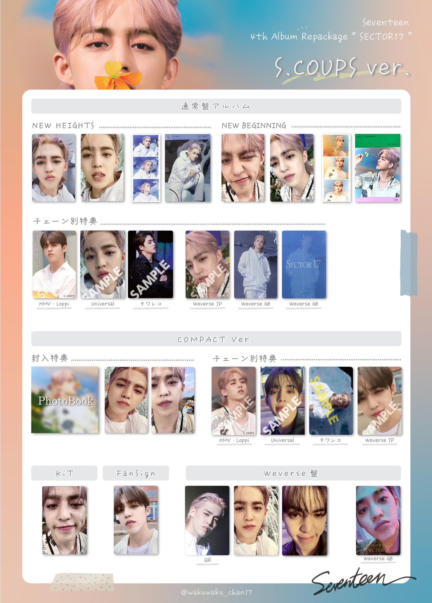 SEVENTEEN スングァン ラキドロ sector17 SEVENTEEN SECTOR17 HMV