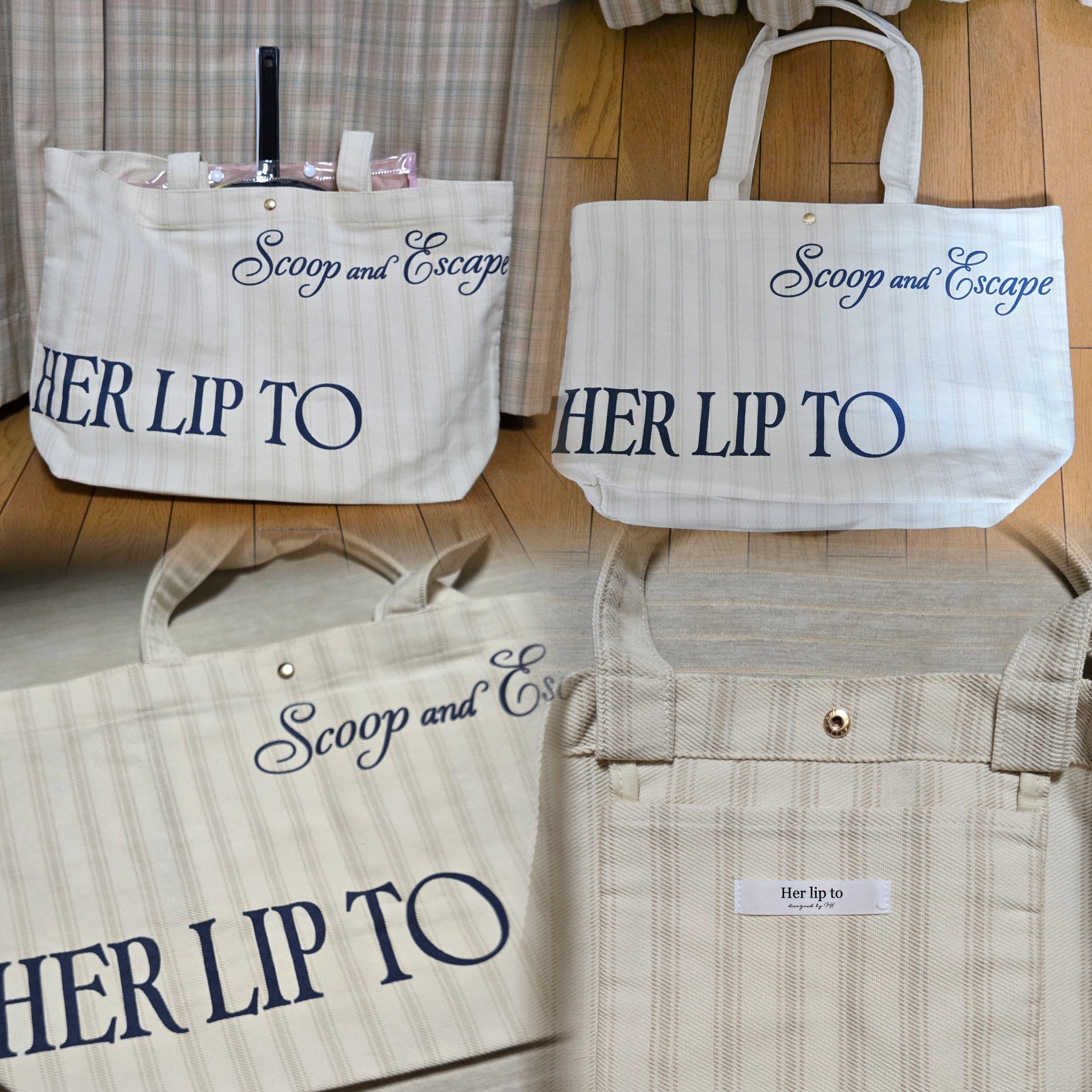 バッグ Her lip to Scoop and Escape Large Tote Scoop and Escape