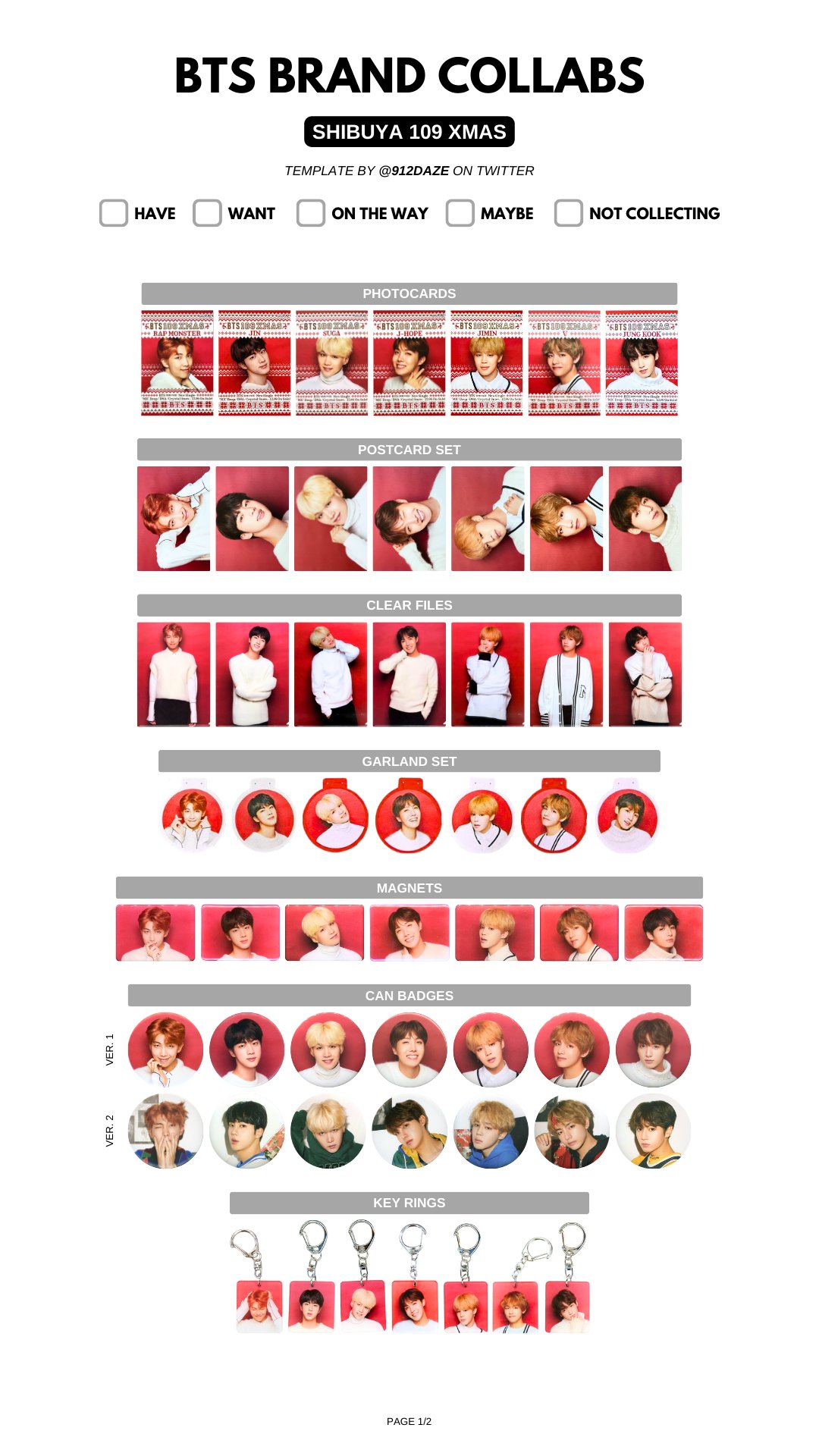 BTS トレカ ジミン 109 クリスマス ポップアップ