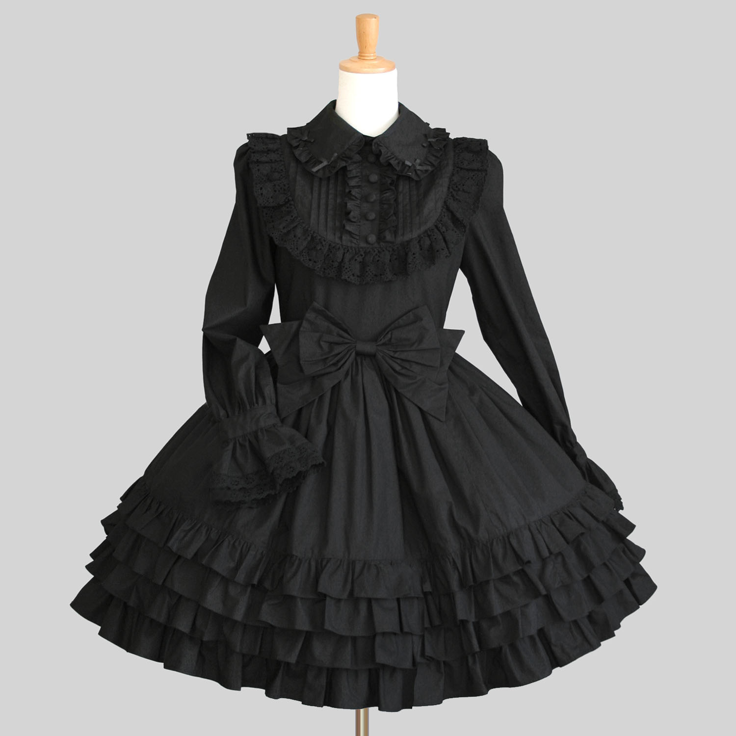 ☆ANDROMEO アンドロミオ ロリィタ ワンピース 黒ロリ ゴスロリ 全黒