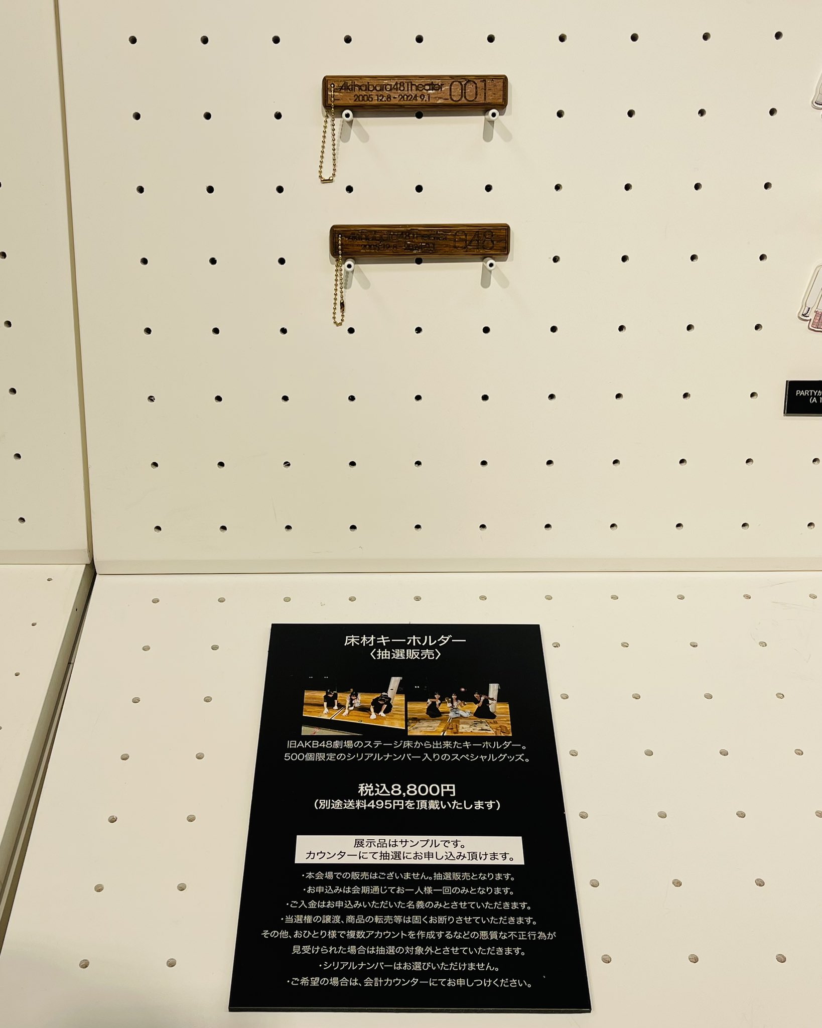 AKB48 劇場 ステージ 床材キーホルダー AKB48 劇場 ステージ床材 床材