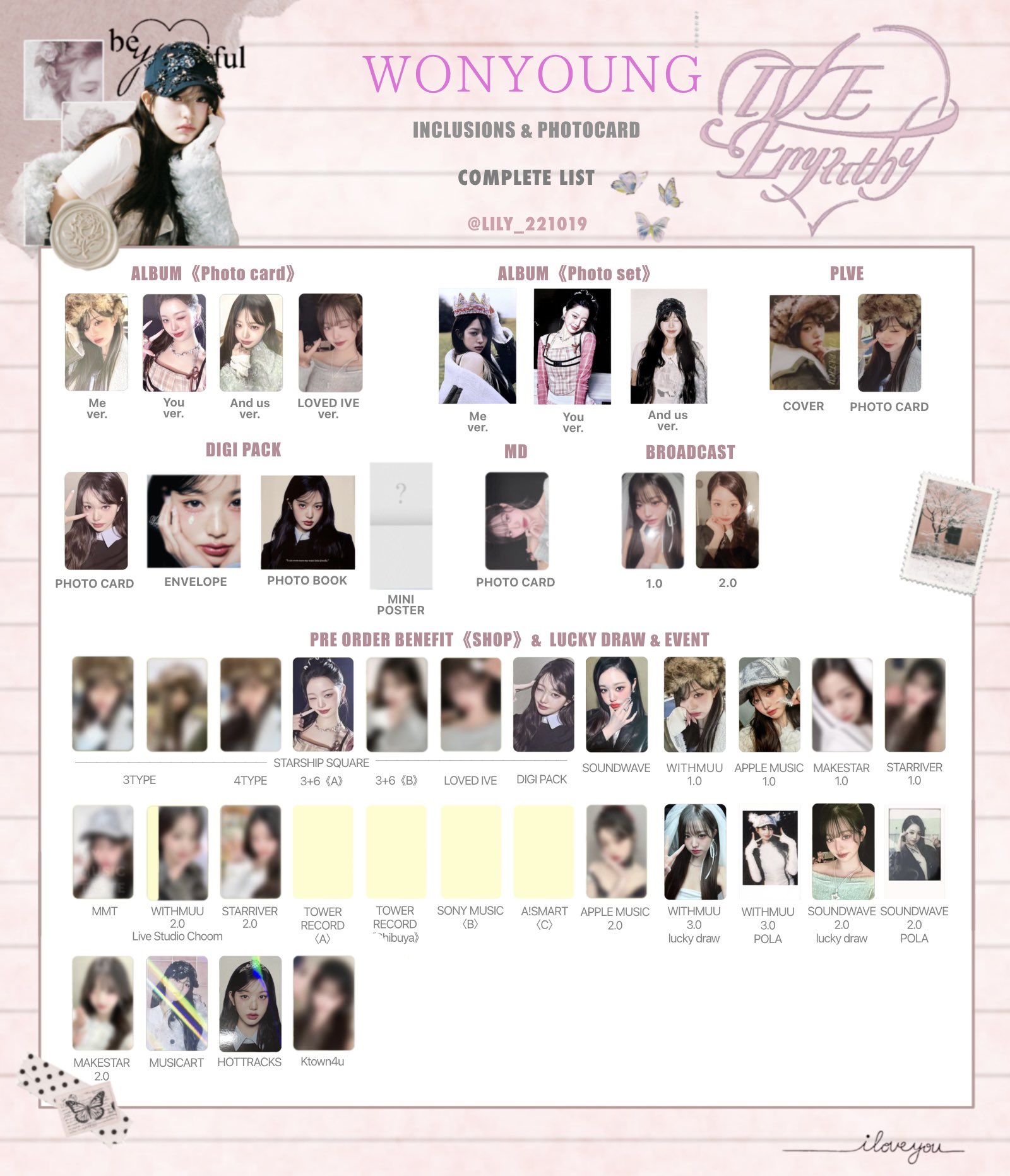 IVE ウォニョン SCOUT ファンコン VIP席 特典 トレカ 10枚 IVE IVE