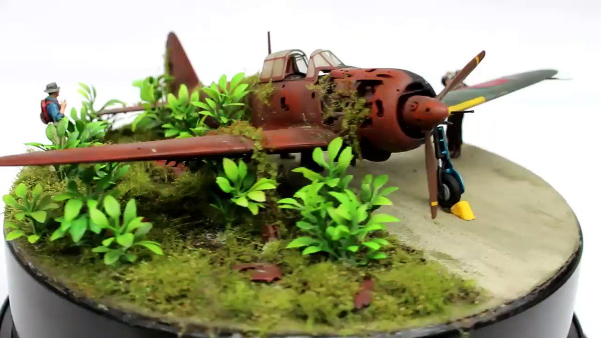 ZERO-72年前の戦争-】 タミヤ1/48零戦52型ジオラマ完成です！ ただの