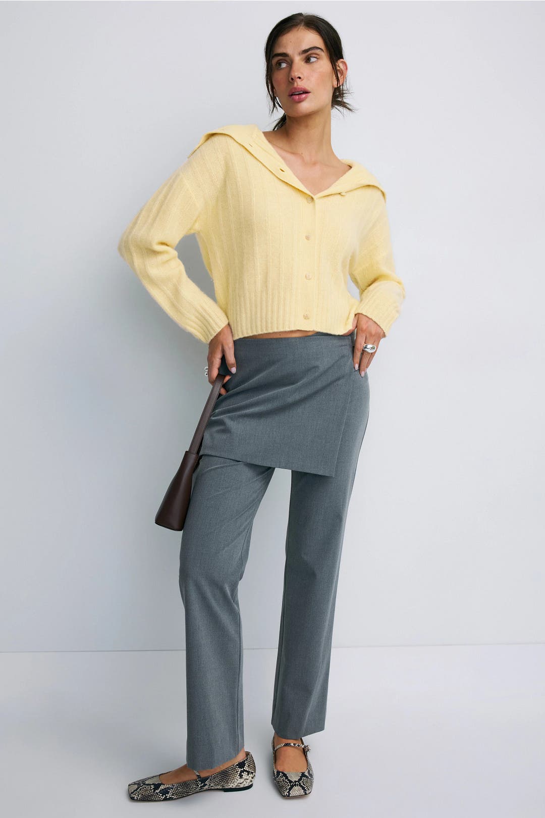 Premium Cashmere Reversible Collared Cardigan by NAADAM | Rent the