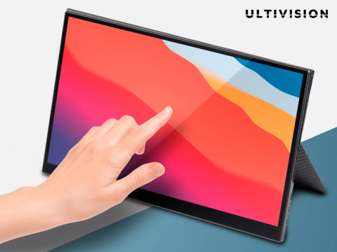 14型4Kの薄型軽量モバイルディスプレイ。タッチ操作にも対応 - PC Watch