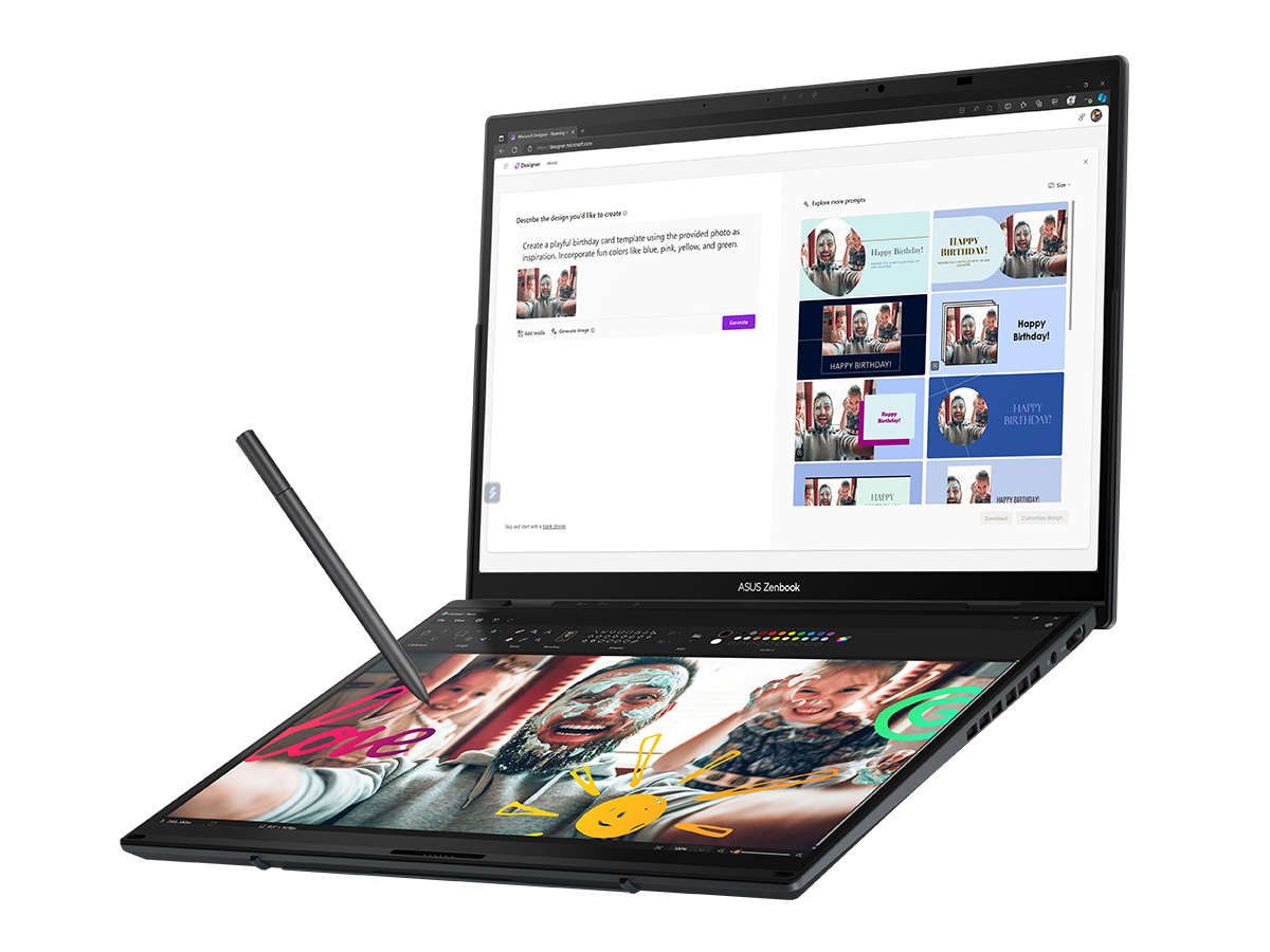 どこでもデュアルモニター環境を作れる14型OLEDの2画面ノート「Zenbook