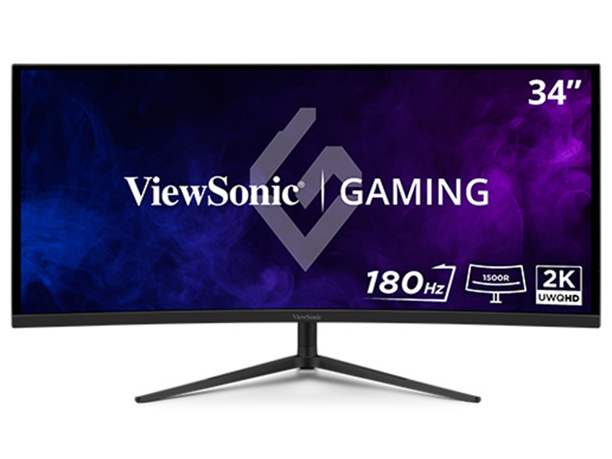 ViewSonic、180Hz/UWQHD対応の34型湾曲ゲーミングモニター - PC Watch