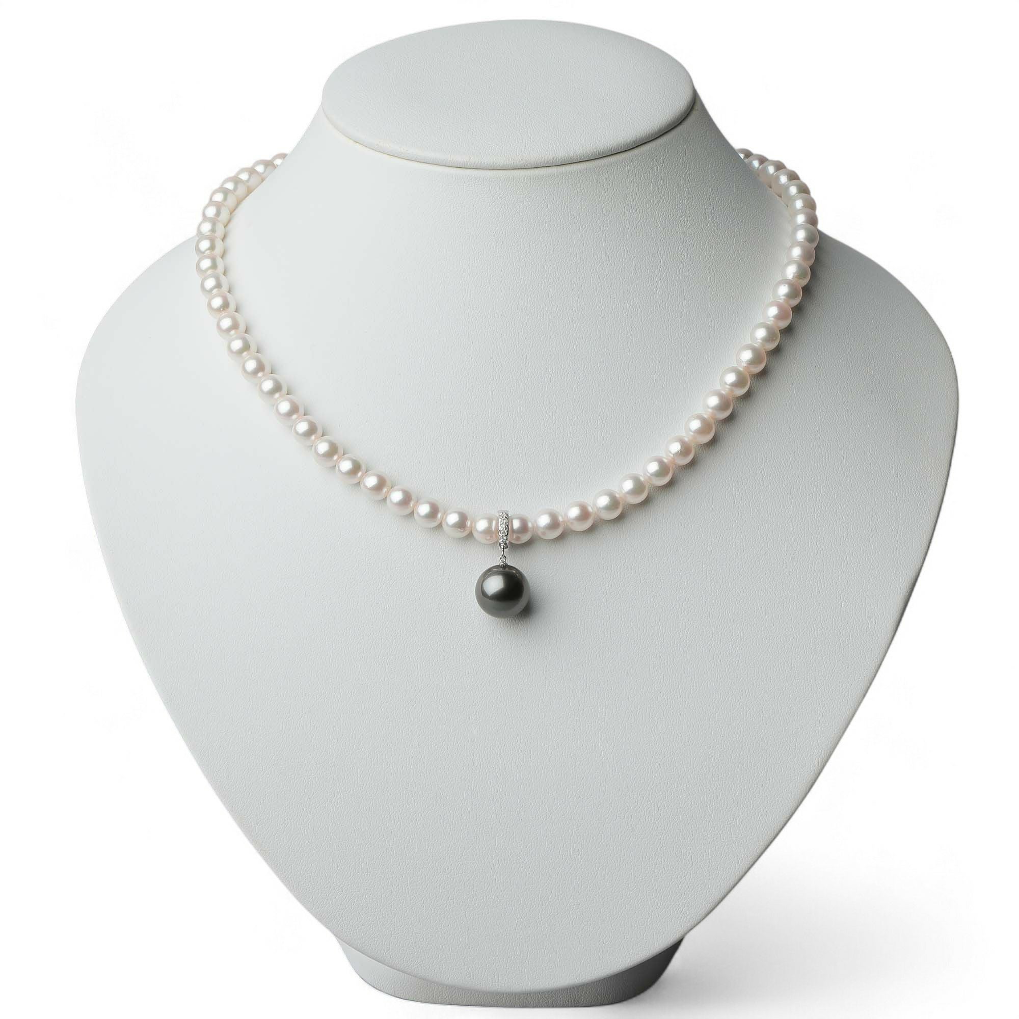 Tahitian+ タヒチ黒蝶真珠 クリッカー/ペンダントトップ 11mmUP K18WG