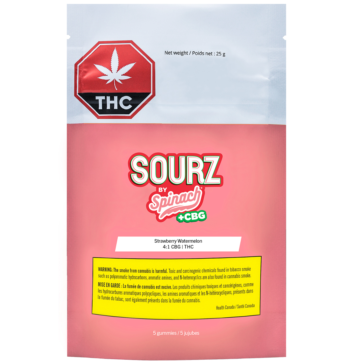 SOURZ by Spinach Strawberry Watermelon 4:1 CBG:THC - PEI Cannabis
