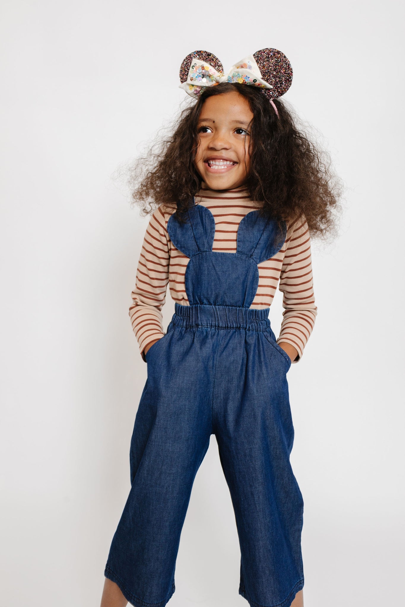 DARK DENIM MOUSE OVERALLS – PEPPER KIDS