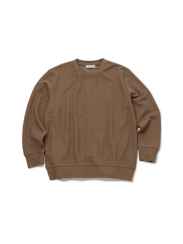 ベージュ TOKYO RUN 絡みニット クルーネックトレーナー ベージュ