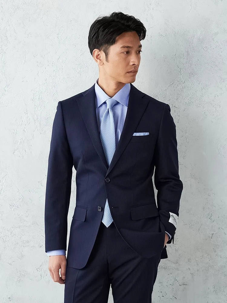 上下洗える】2釦スーツ【クラシコ】ストライプ ネイビー | P.S.FA公式通販