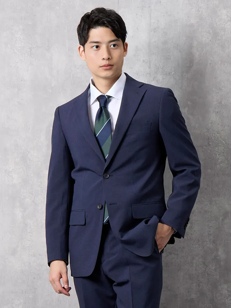 上下ウォッシャブル】2釦スーツ 織柄【クラシコ】ネイビー | P.S.FA