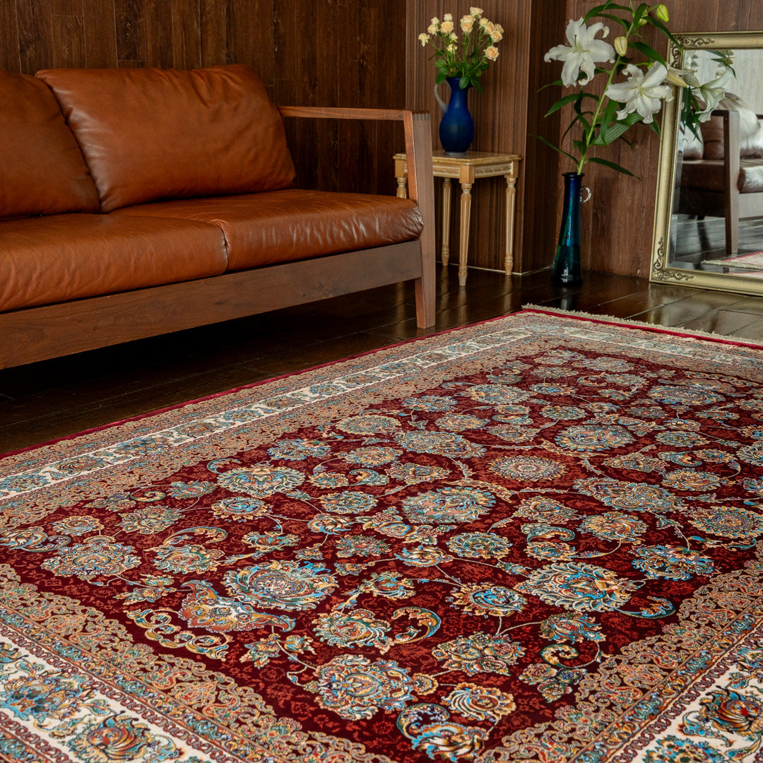 prevell ペルシャ絨毯 ウールシルク90x125cm prevell ペルシャ絨毯