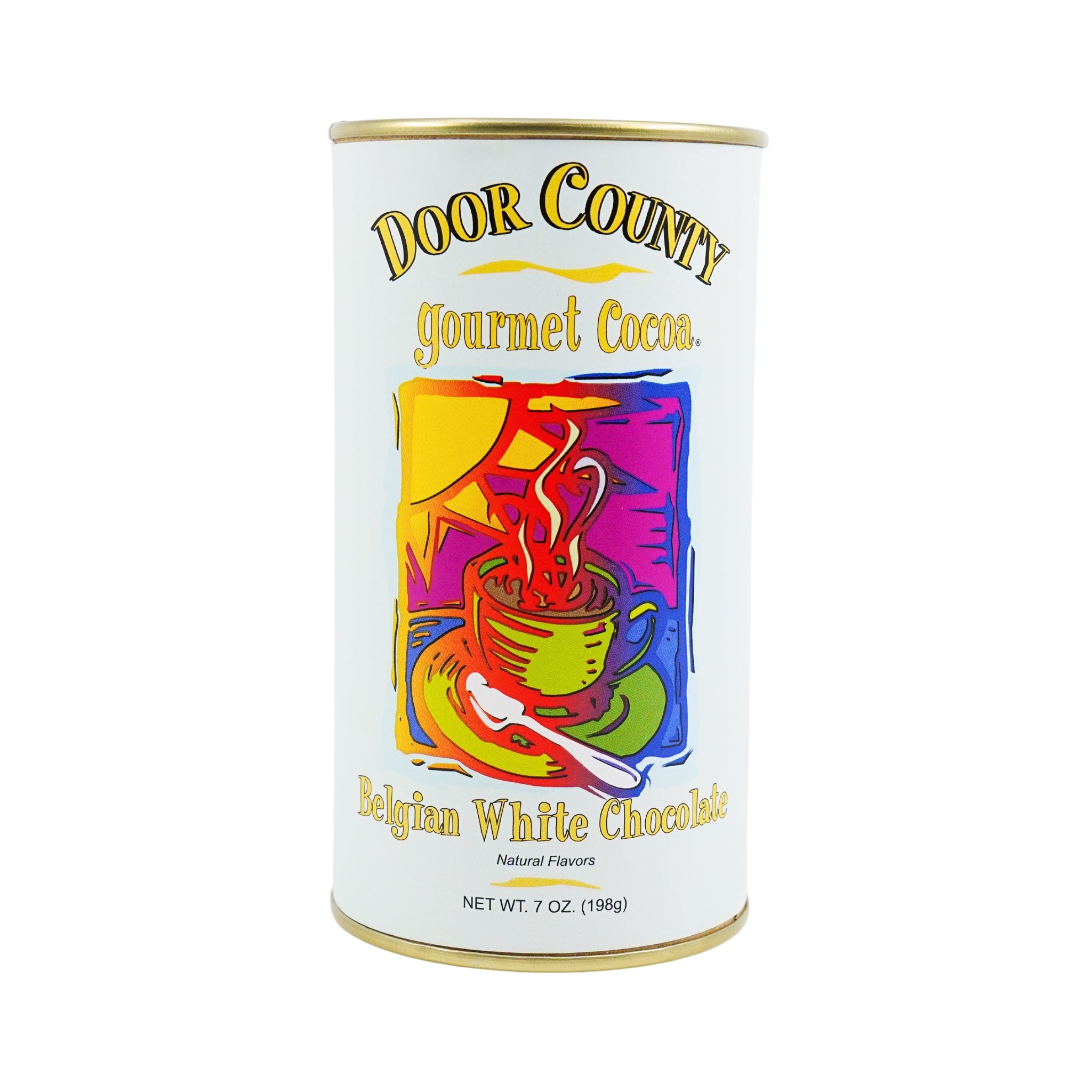 Door County Coffee Belgian White Hot Chocolate Canister 7 oz