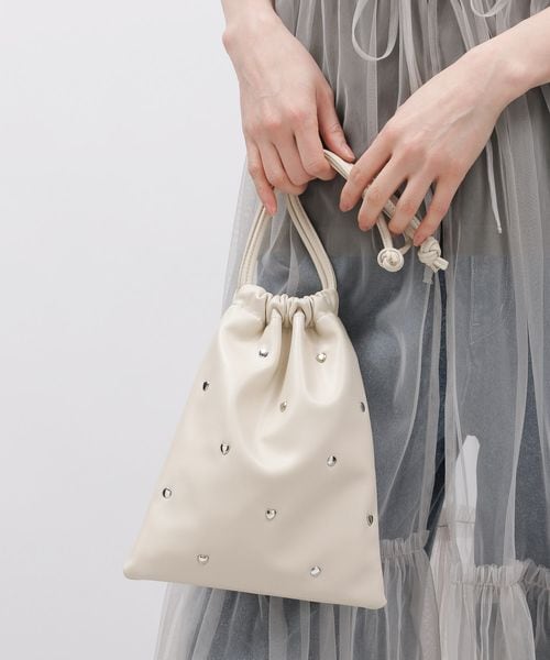 2WAYスタッズ巾着ショルダーバッグ/アウトレット価格 | [公式]ラコレ