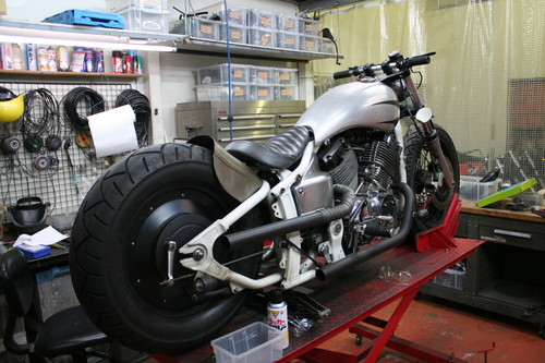 ドラッグスターカスタム リアホイールカバー装着！ : JET CUSTOM