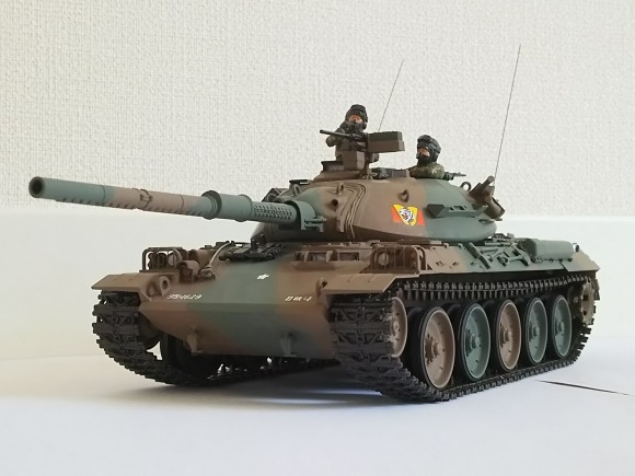 1/35陸上自衛隊74式戦車 2チャンネル リモコンタンク タミヤ製 1/35