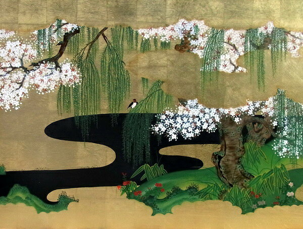 土佐光起の「春秋花鳥図」 : 一語一絵