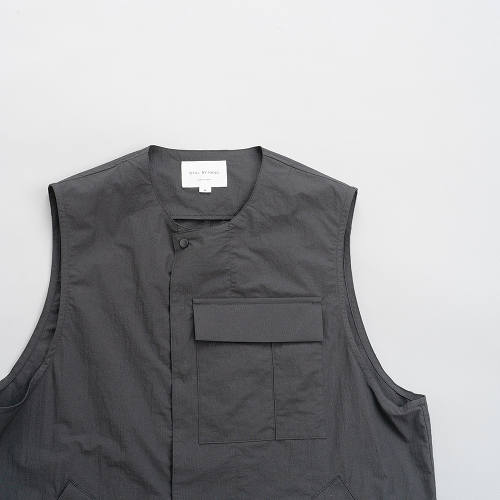 STILL BY HAND][スティルバイハンド][C/N CREW NECK VEST][VE01252][BLACK]