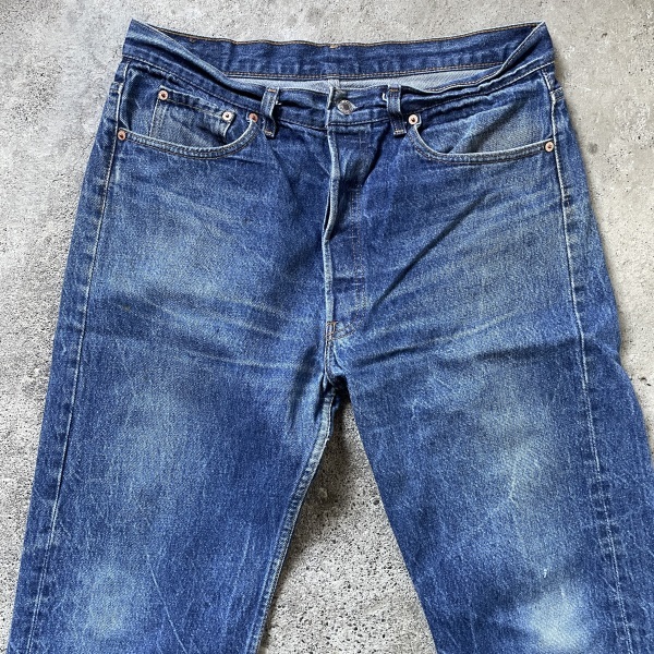 1990年製 USA製 リーバイス501 激ヒゲ 濃いめ ジーンズ 実寸W36 L27