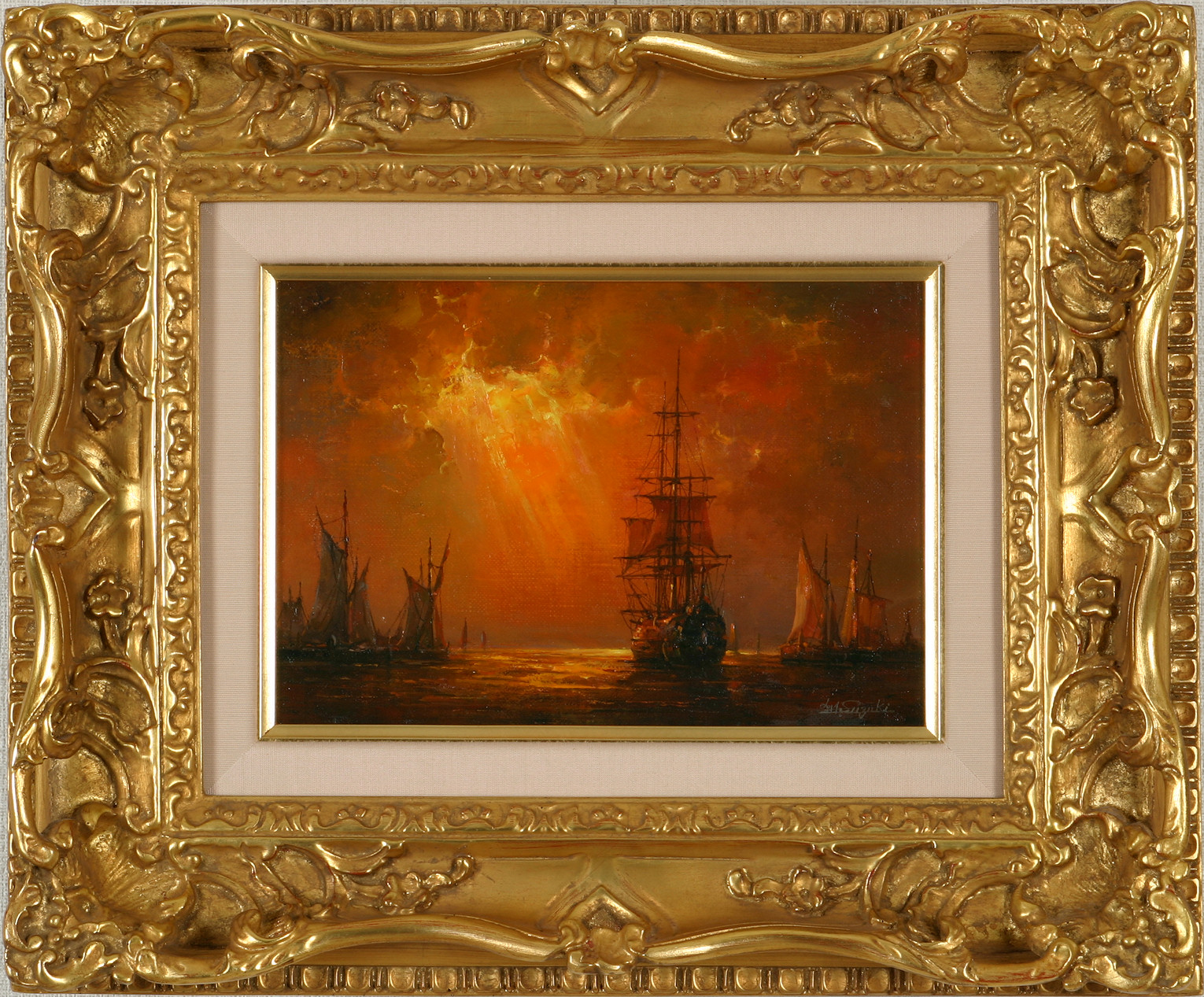 p_princeコレクション 鈴木 政輝 金色に映ゆ SM号 油彩