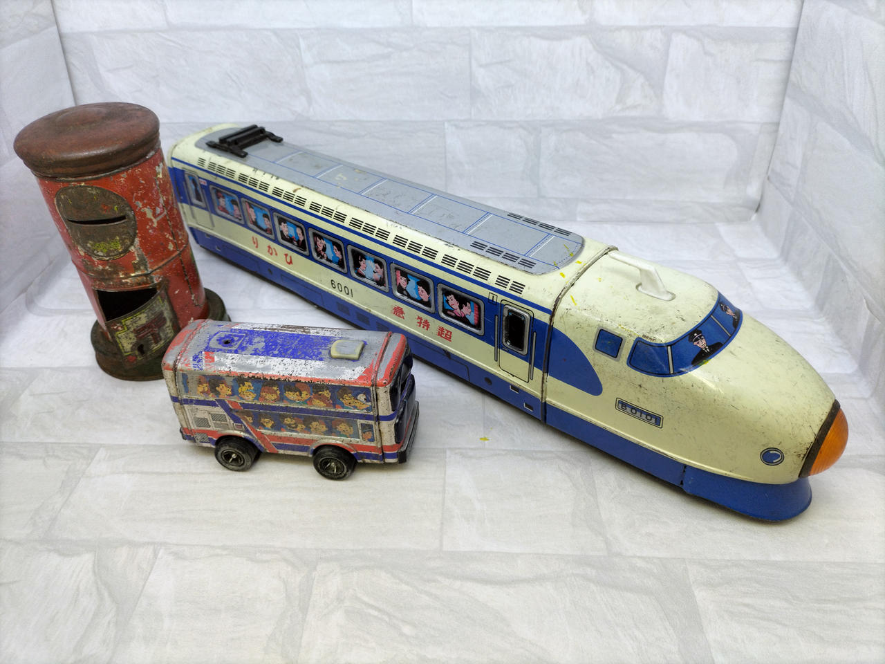 ブリキ玩具（バス・ポスト3個セット）|【ハードオフ公式通販】オフ