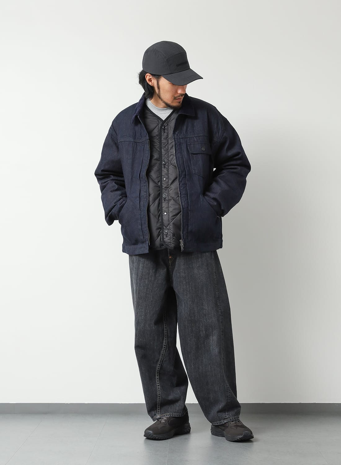 Music Unlimited ブラックジャケット M FULL JIP ANORACK [BLACK