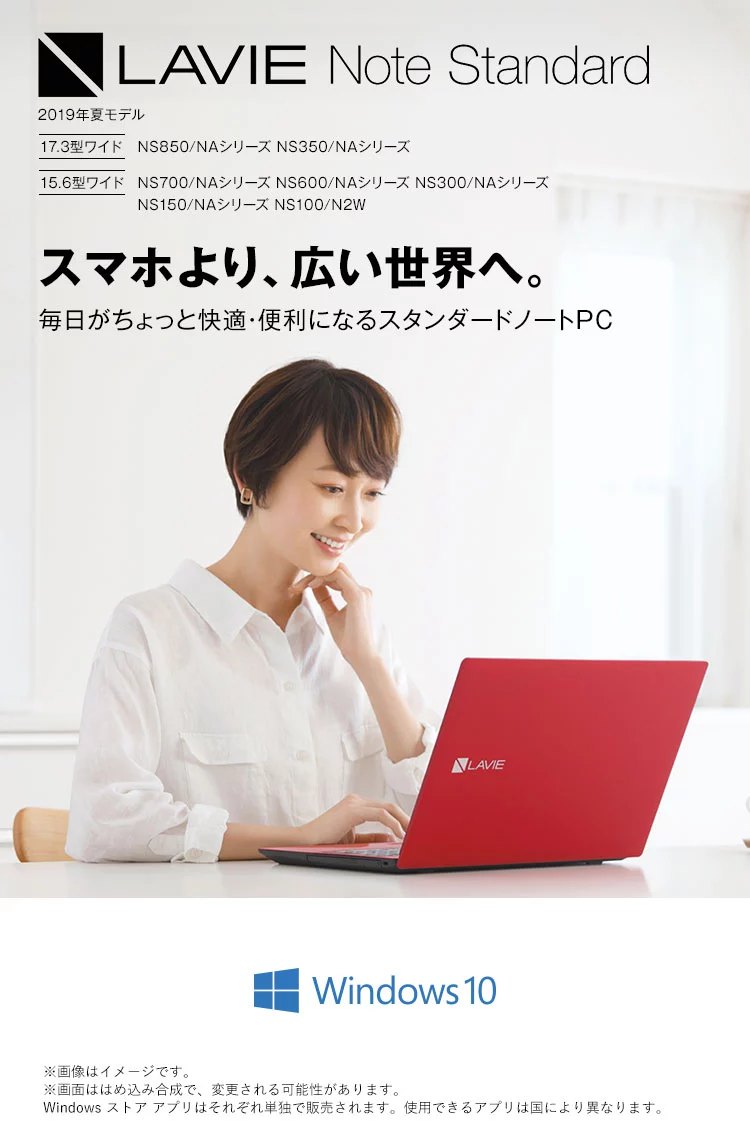 2019年夏モデル LAVIE Note Standard 17.3型ワイド NS850・350/NA