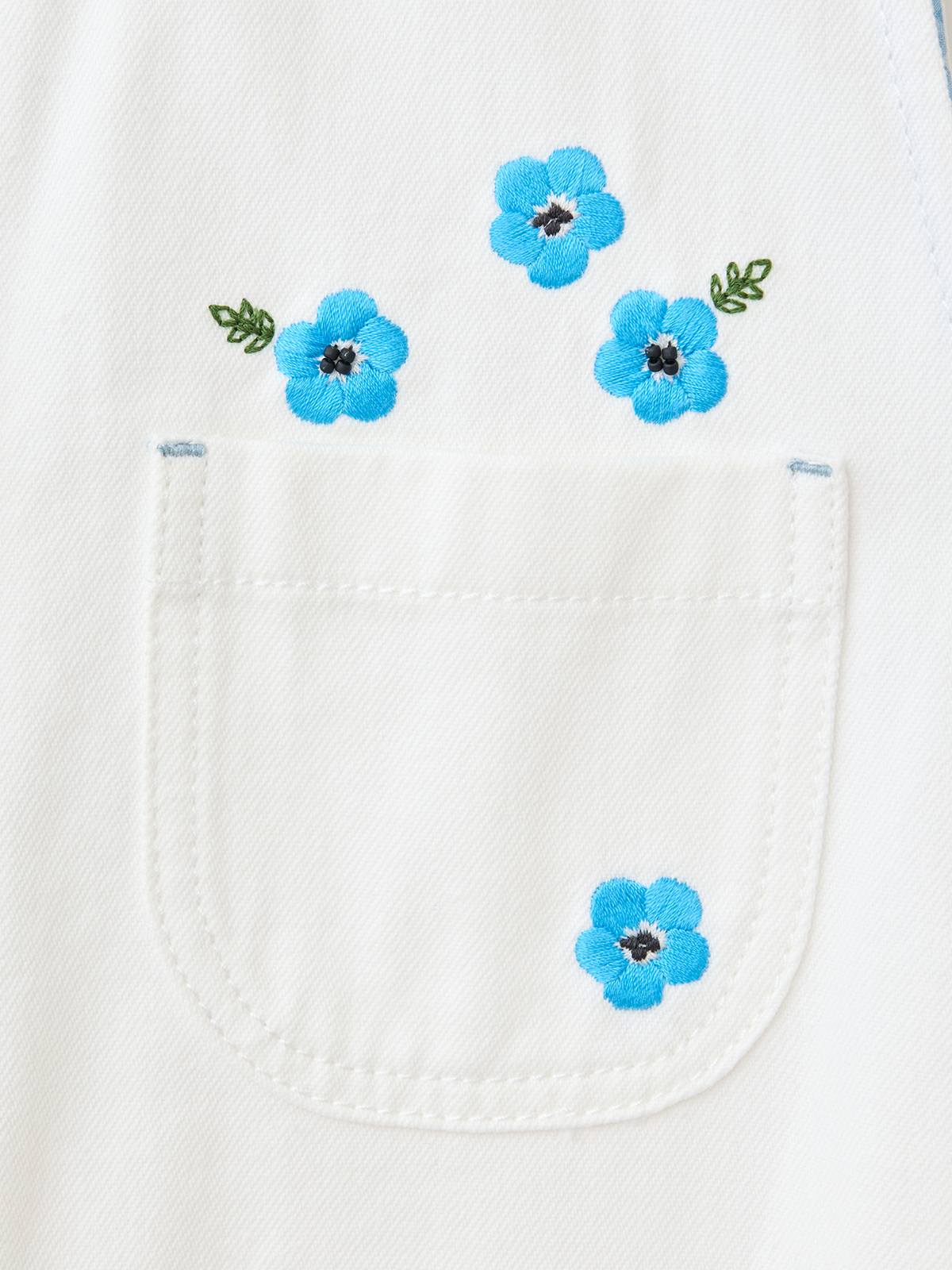 OUTLET】ネモフィラ刺繍使いデニムワンピース｜ピンクハウス