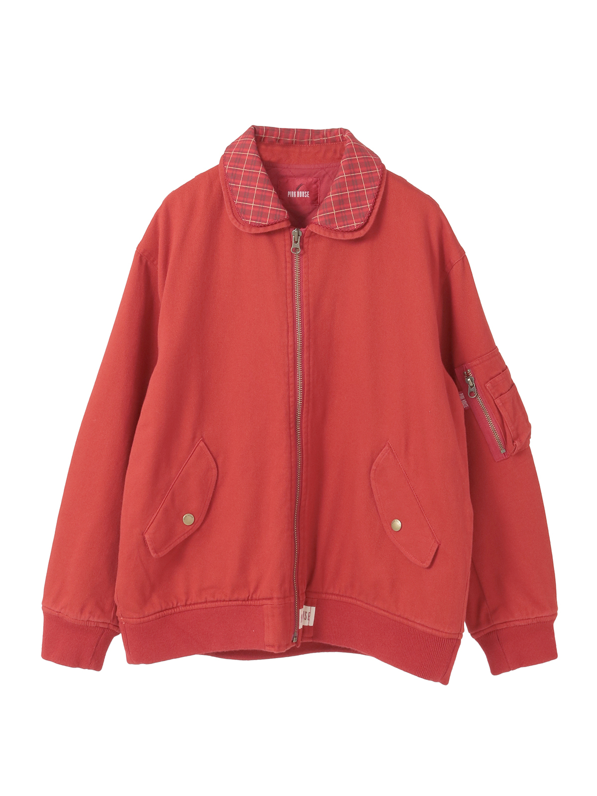 ハロウィーンワンダーランドワッペン使いゼッケン付きブルゾン｜ピンク