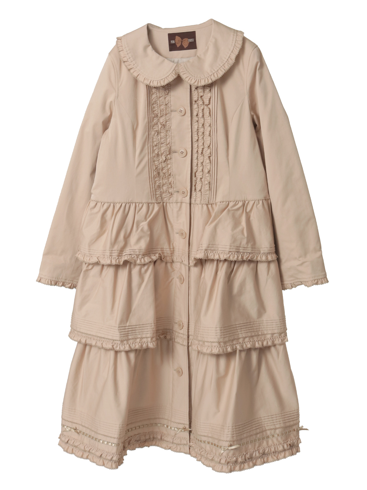 フリル使いティアードコート｜ピンクハウスオフィシャルオンライン