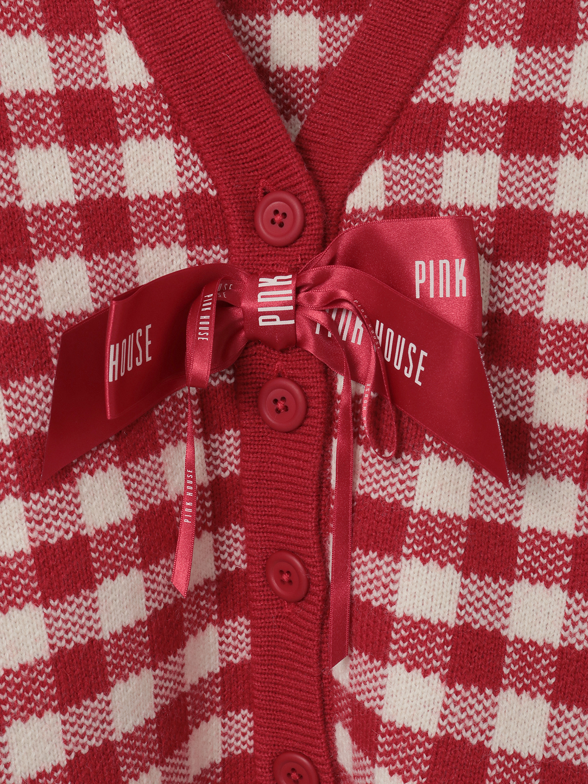 ギンガムチェックニットカーディガン｜ピンクハウスオフィシャル