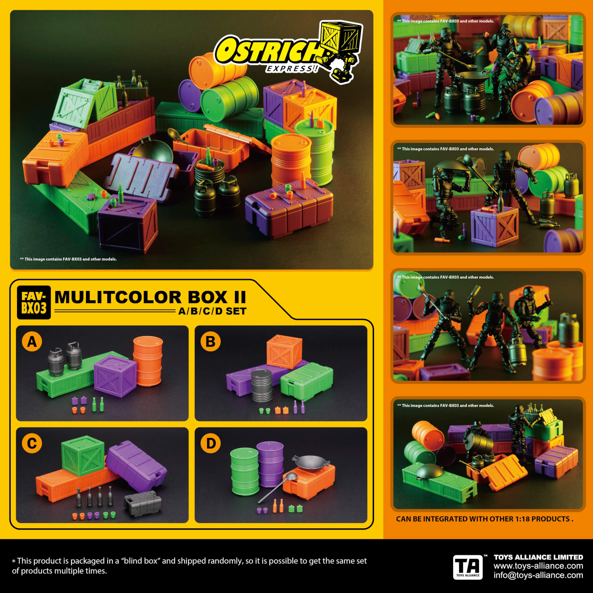 FAV-BX03 MULTICOLOR BOX II (A/B/C/D Set) 1:18 - Pocket In Action Club