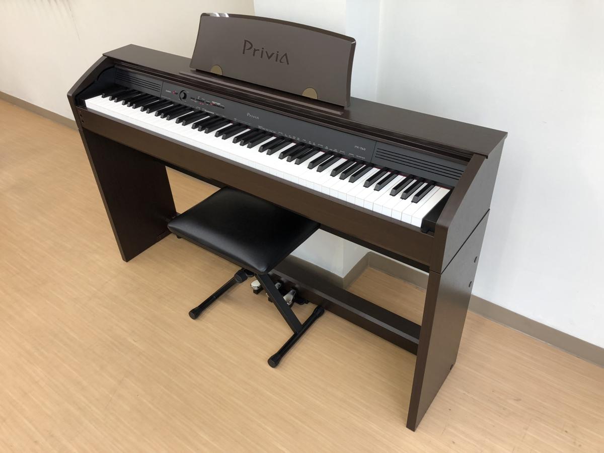 電子ピアノ CASIO PX-760BN 2014年製 中古 椅子付き プリヴィア Privia