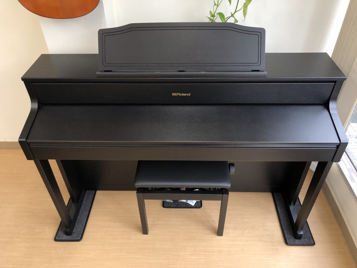 Roland HP605-GP 2016年製 中古 木製鍵盤 電子ピアノ 椅子付き 木目調