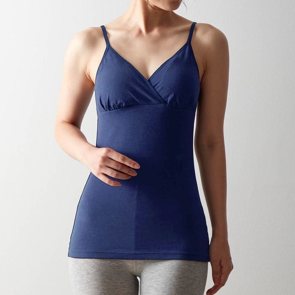 授乳に便利！産後サイズロング丈ブラキャミソール（授乳キャミソール