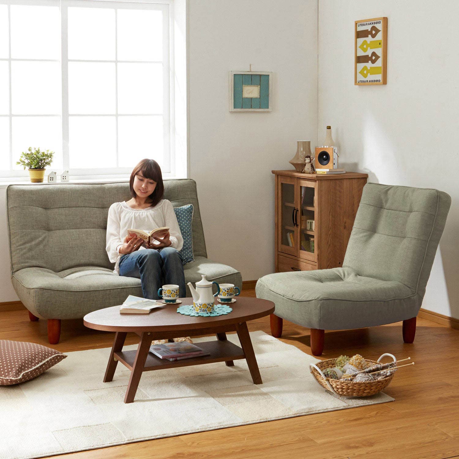 ポケットコイル入り日本製ハイバックソファー ＜1人掛け／2人掛け