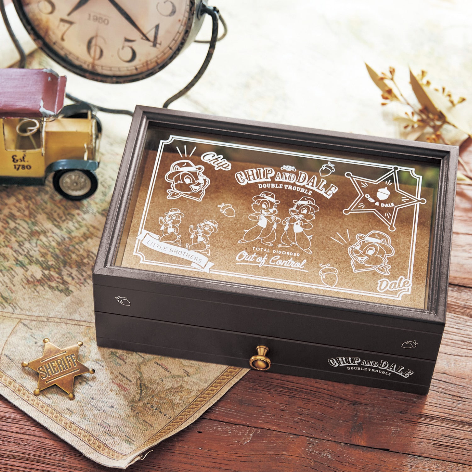 バッジ収納ボックス「チップ＆デール」（その他のディズニー 家具/収納