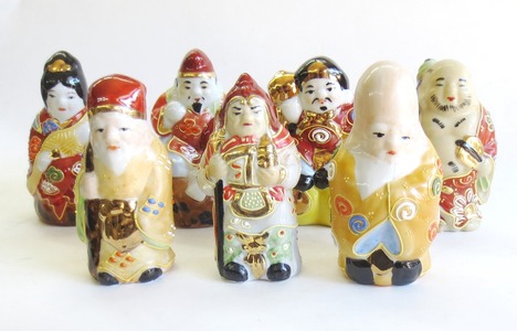 九谷焼 3号七福神 盛 高さ9～9.8センチ【通販/商売繁盛/芸術/特価/金運
