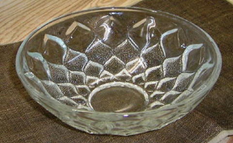 RG1251615.昭和レトロ 透明亀甲柄ガラス小鉢【通販 ガラス食器】山口