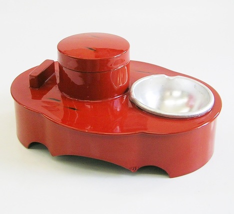 昭和レトロ 堆朱風たばこ盆セット【通販 特価 煙草盆 タバコ盆】山口