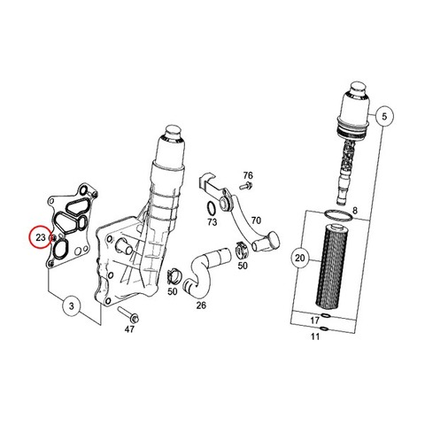 ベンツ オイルフィルターハウジングガスケット ＜ ベンツパーツ専門