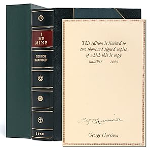 I Me Mine by George Harrison, First Edition, Signed - AbeBooks
