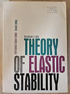Theory Elastic Stability by Timoshenko - AbeBooks